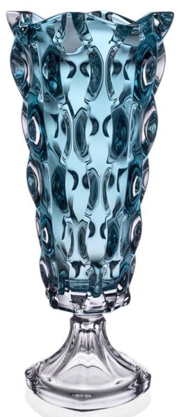 BOHEMIA SAMBA AQUAMARINE VÁZA NA NOHE 405MM