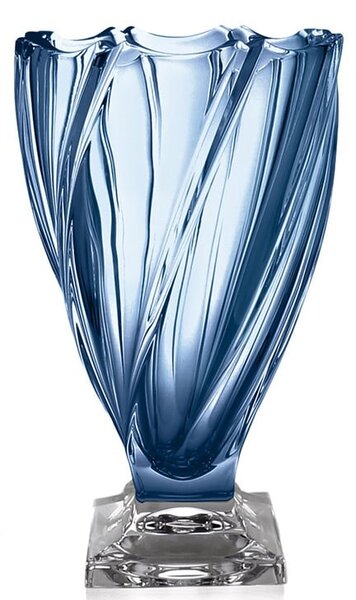 BOHEMIA PONTI BLUE VÁZA NA NOHE 330MM