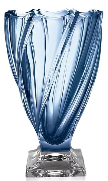 BOHEMIA PONTI BLUE VÁZA NA NOHE 330MM