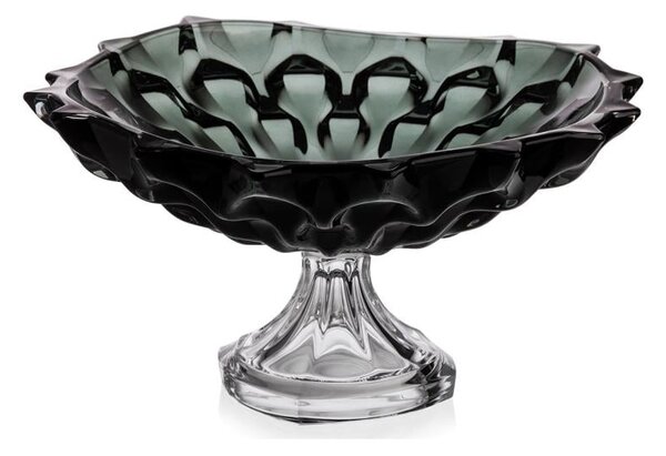 KRIŠTÁĽOVÁ MISKA BOHEMIA SAMBA GREY 350 MM