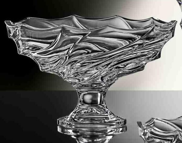 KRIŠTÁĽOVÁ MISKA BOHEMIA SURF NA NOHE 200MM