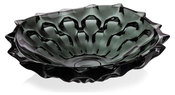 KRIŠTÁĽOVÁ MISKA BOHEMIA SAMBA GREY 350 MM
