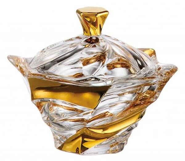 KRIŠTÁĽOVÁ MISKA BOHEMIA FLAMENCO BELT GOLD 205MM
