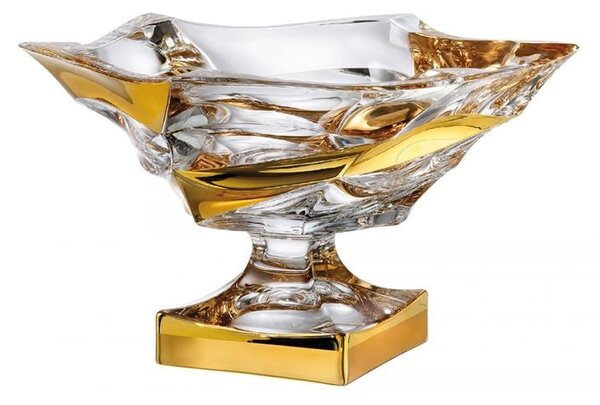 KRIŠTÁĽOVÁ MISKA BOHEMIA FLAMENCO BELT GOLD 330MM