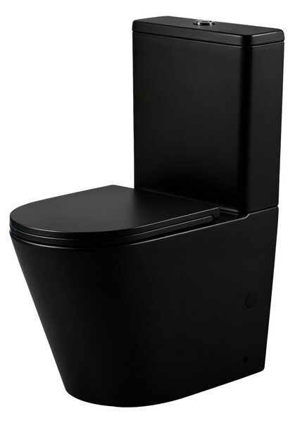 Erga Tina, WC kombi misa 620x365x820 mm, Rimless + funkcia bidetu + toaletné sedadlo, čierna matná, ERG-V03-TINA-RIM-BID-BK