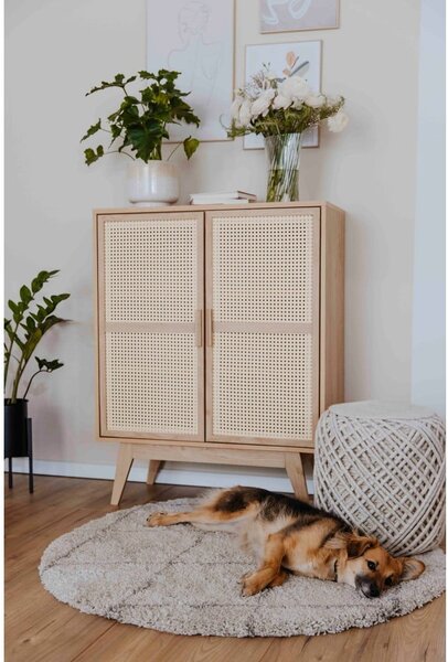 Skrinka v dekore duba v prírodnej farbe 87x110 cm Bridget – Støraa
