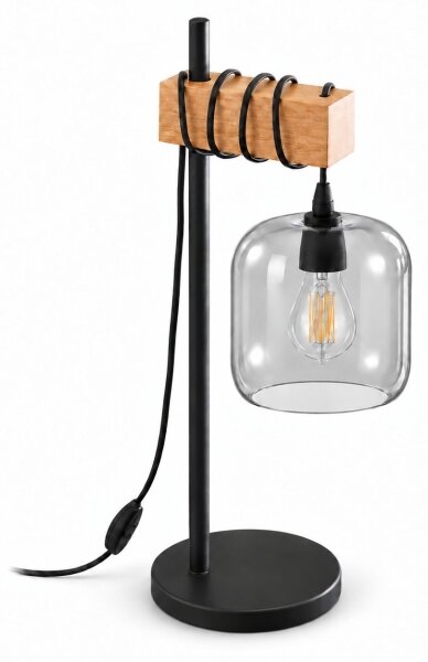 BRILAGI - Stolová lampa NUBILA 1xE27/40W/230V hnedá/čierna/dymovo-sivá
