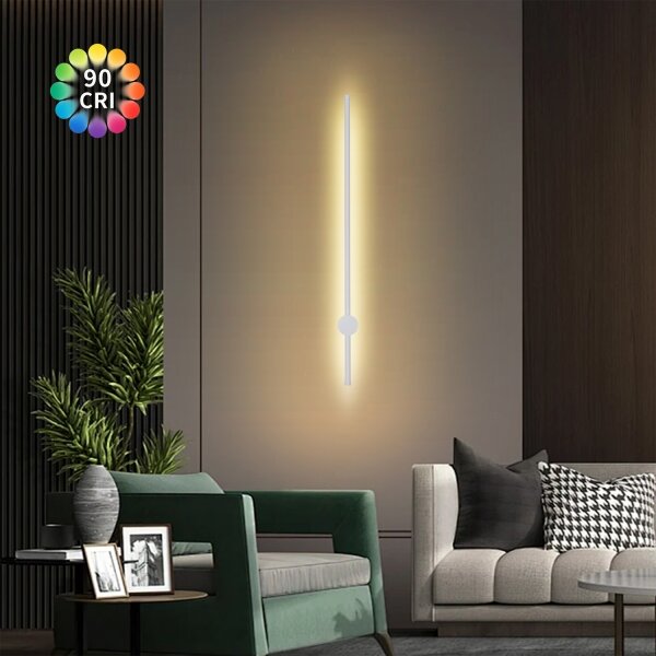 Brilagi - LED vonkajšie nástenné svietidlo AURA, 20 W, 230 V, 3000 K, IP54, 97 cm, biela, CRI 90
