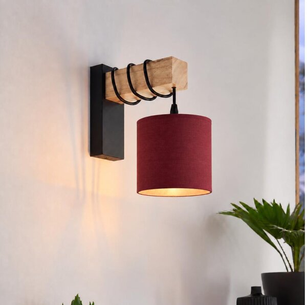 BRILAGI - Nástenné svietidlo NUBILA 1xE27/60W/230V hnedá/čierna/pompejská červená