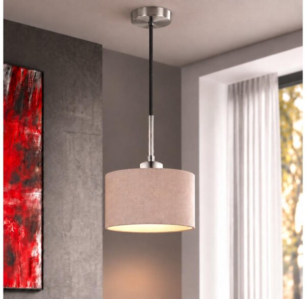 Eglo - LED luster na lanku TUNJA 1xE27/60W/230V pr. 20 cm béžová/čierna