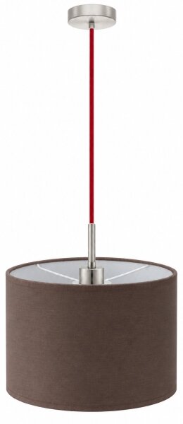 Eglo - LED závesný luster na lanku TUNJA 1xE27/60W/230V pr. 20 cm hnedá/červená