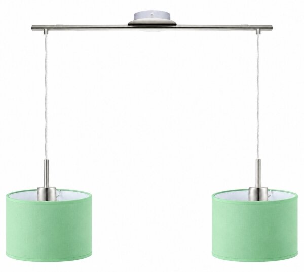 Eglo - LED závesný luster na lanku TUNJA 2xE27/60W/230V matný chróm/zelená