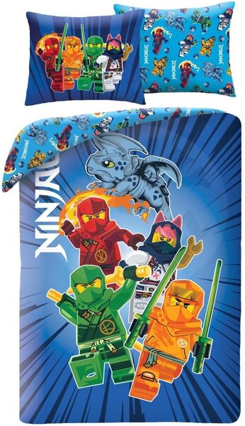 Posteľné obliečky z mikrovlákna LEGO Ninjago - 70x90 cm + 140x200 cm