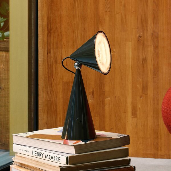 Tom Dixon Stolová LED lampa Pose Task Light, antracitová, 41 cm, Čierna, Obývacia izba / jedáleň, Plast, Dizajn, Stojacie svietidlo