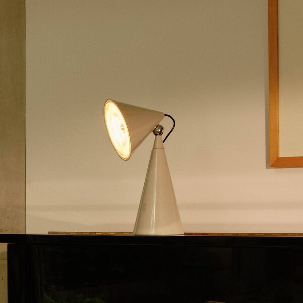 Tom Dixon Stolová LED lampa Pose Task Light, svetlošedá, 41 cm, Hliník / sivá / zinok, Obývacia izba / jedáleň, Plast, Dizajn, Stojacie svietidlo
