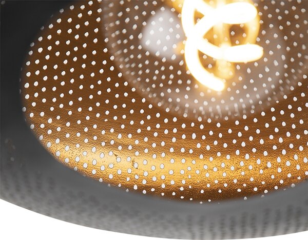 Orientálne stropné svietidlo čierne a zlaté 40 cm - Radiance