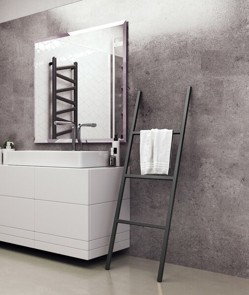 Regnis príslušenstvo, kúpeľňový kovový vešiak na uteráky, čierna matná, REGNIS/DR-LOFT/BLACK