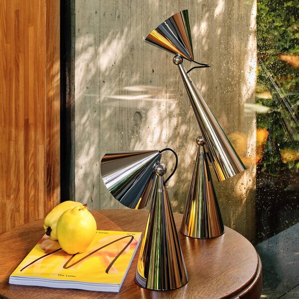 Tom Dixon Stolová LED lampa Pose Task Light, strieborná, Chrómová / strieborná, Obývacia izba / jedáleň, Plast, Dizajn, Stojacie svietidlo