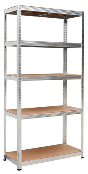 Regál 150x75x30 cm strieborný