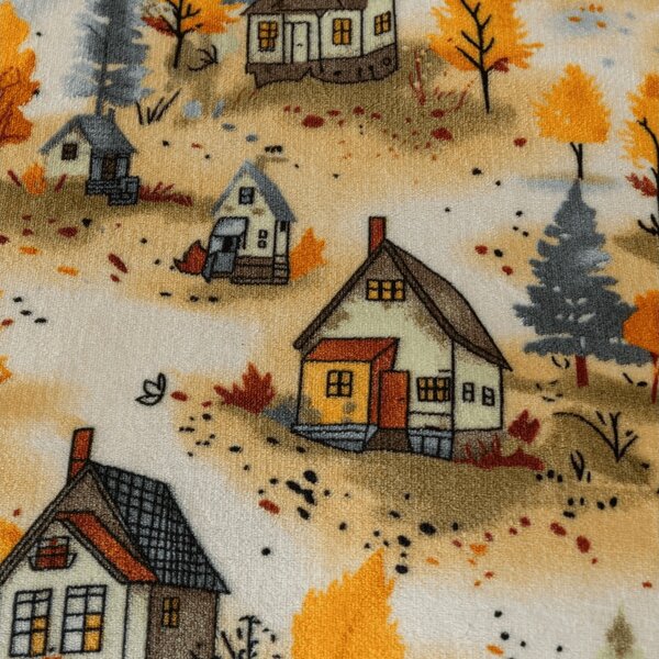 Obliečky mikroplyš AUTUMN VILLAGE farebné Rozmer obliečky: 70 x 90 cm | 140 x 200 cm