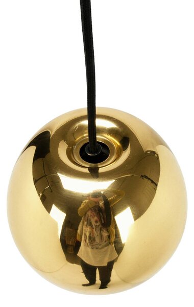 Tom Dixon LED závesné svietidlo Void mini, Ø 15 cm, mosadz, Mosadz / zlato, Obývacia izba / jedáleň, Mosadz, Dizajn, Závesné svietidlo