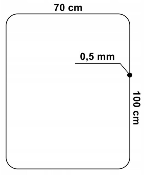 Podložka pod stoličku 100x70 cm čierna