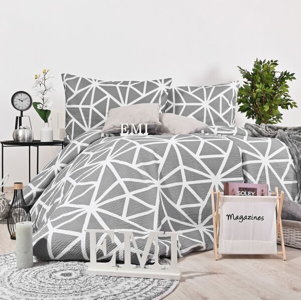 Obliečky krepové Helsinky EMI, Štandardný set jednolôžko obsahuje 1x 140x200 + 1x 70x90
