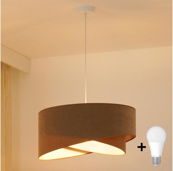 Brilagi - LED Luster na lanku LYRA 1xE27/15W/230V hnedá/biela