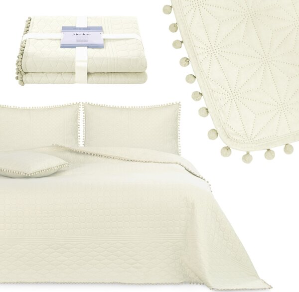 AmeliaHome Prikrývka na posteľ Meadore, krémová Rozmer: 170x210
