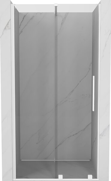 Mexen Velar, posuvné dvere do otvoru 110x200 cm, 8mm číre sklo, biely profil, 871-110-000-01-20