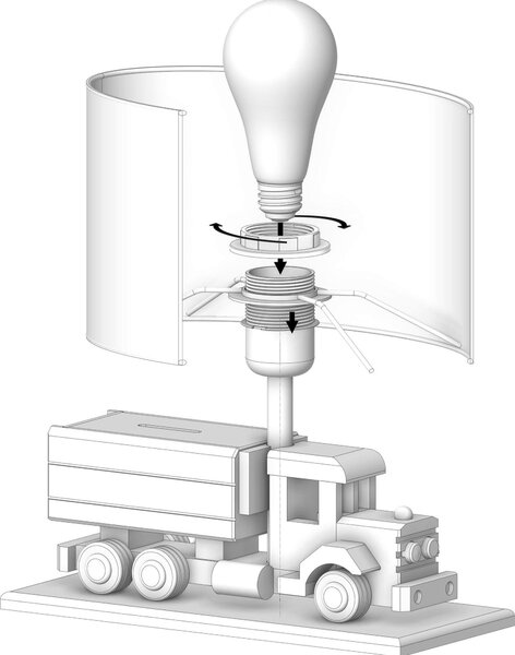 DETSKÁ STOLNÁ LAMPA, 32/14/27 cm - Online Only bytové doplnky, Online Only