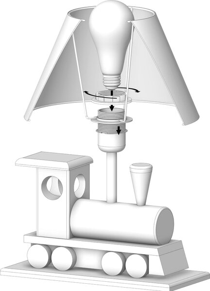 DETSKÁ STOLNÁ LAMPA, 32/27/14 cm - Online Only bytové doplnky, Online Only