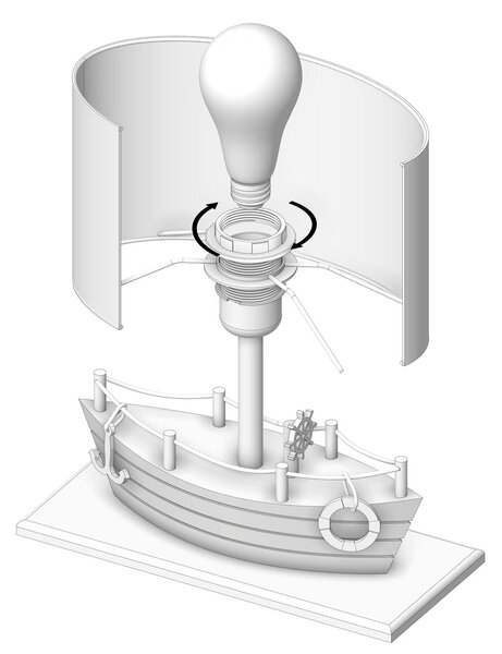 DETSKÁ STOLNÁ LAMPA, 27/26,5/14 cm - Online Only bytové doplnky, Online Only