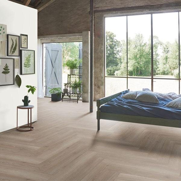 Parador Trendtime 3 Dub Skyline pearl-grey Nat. mat.text. V-groove, 1747861, 858x143x8 mm
