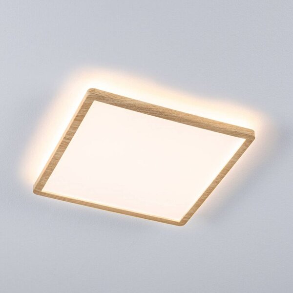 Paulmann LED panel Atria Shine 29 cm, drevo, IP44, 3000 K, zapnutie/vypnutie, Svetlé drevo, Pracovňa / Kancelária, Plast, Moderný, Stropné svetlo