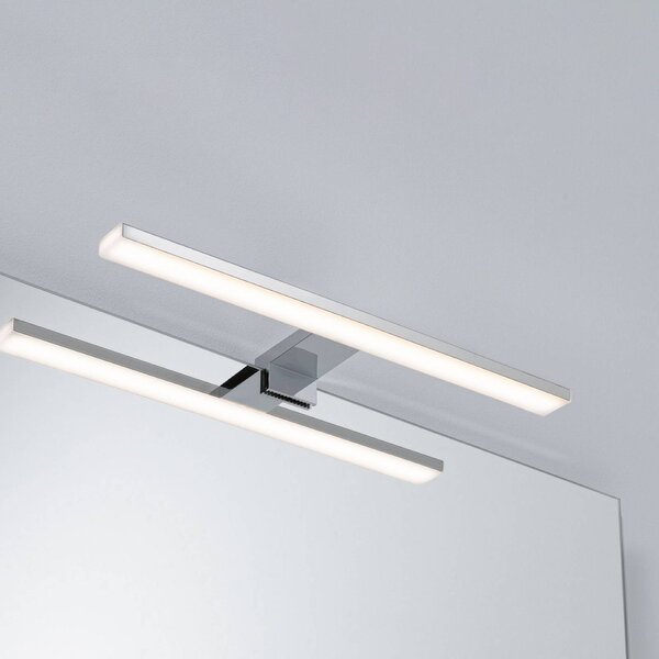Paulmann LED zrkadlo svetlo Evie, chróm, 40 cm, IP44, Chrómová / strieborná, Kúpeľňa, Plast, Moderný, Nástenné svietidlo