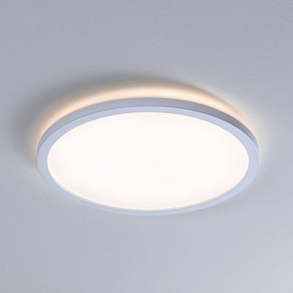 Paulmann LED panel Atria Shine, Ø 29 cm, biely, IP44, 3000 K, zapnutie/vypnutie, Biela / opálová, Pracovňa / Kancelária, Plast, Moderný, Závesné svietidlo