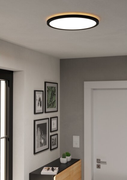 Eglo 901439 - LED Kúpeľňové svietidlo ROVITO 18,5W/230V pr. 38,9 cm IP44 čierna