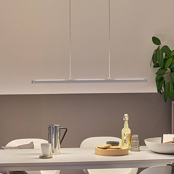 Paulmann LED závesné svietidlo Lento, chróm, 100 cm, smer svetla hore/dole,, Chrómová / strieborná, Obývacia izba / jedáleň, Hliník, Moderný, Závesné svietidlo