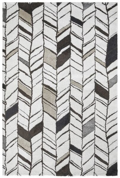 Obsession , AKCIA: 80x150 cm Kusový koberec SOHO 841 WHITE, biela, šedá, obývacia izba