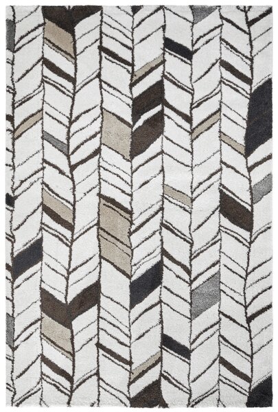 Obsession , AKCIA: 80x150 cm Kusový koberec SOHO 841 WHITE, biela, šedá, obývacia izba
