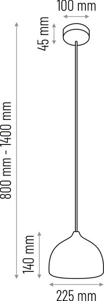ZÁVESNÉ SVIETIDLO, 22,5/90-140 cm - Online Only bytové doplnky, Online Only