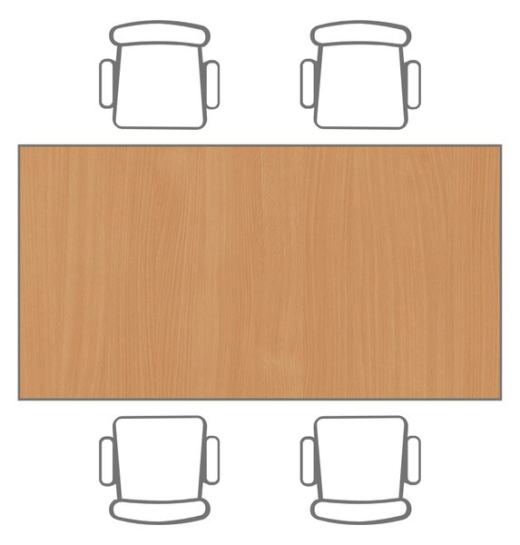 Jedálenský stôl TRIVIA, 120x80 cm, tmavo sivá podnož, buk