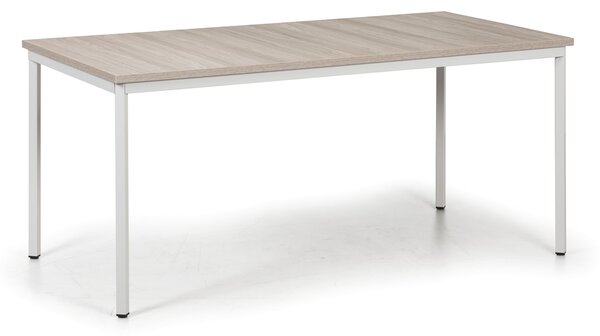 Jedálenský stôl TRIVIA, sivá podnož, 160x80 cm, dub prírodný