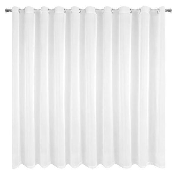 ZÁCLONA NA KRÚŽKOCH LUCY 300X160 CM BIELA