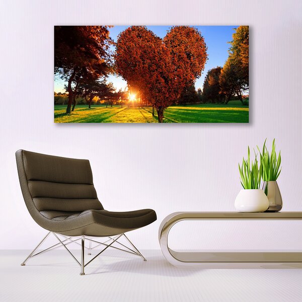 Obraz Canvas Strom srdce přírdoa 125x50 cm