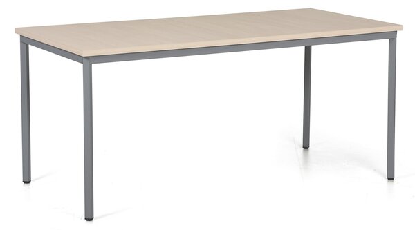 Jedálenský stôl TRIVIA, 160x80 cm, tmavo sivá podnož, breza
