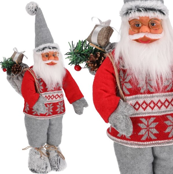 Vianočná figúrka látkového Mikuláša 60 cm