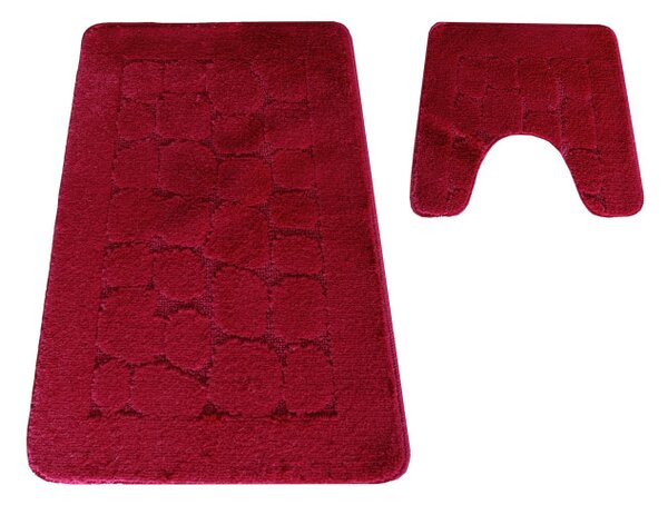 Sada kúpeľňových koberčekov Montana CLTSTONE burgundská