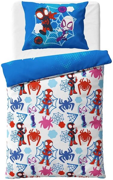 Obojstranné bavlnené posteľné obliečky Spidey a jeho úžasní priatelia - 100% bavlna - 70x90 cm + 140x200 cm